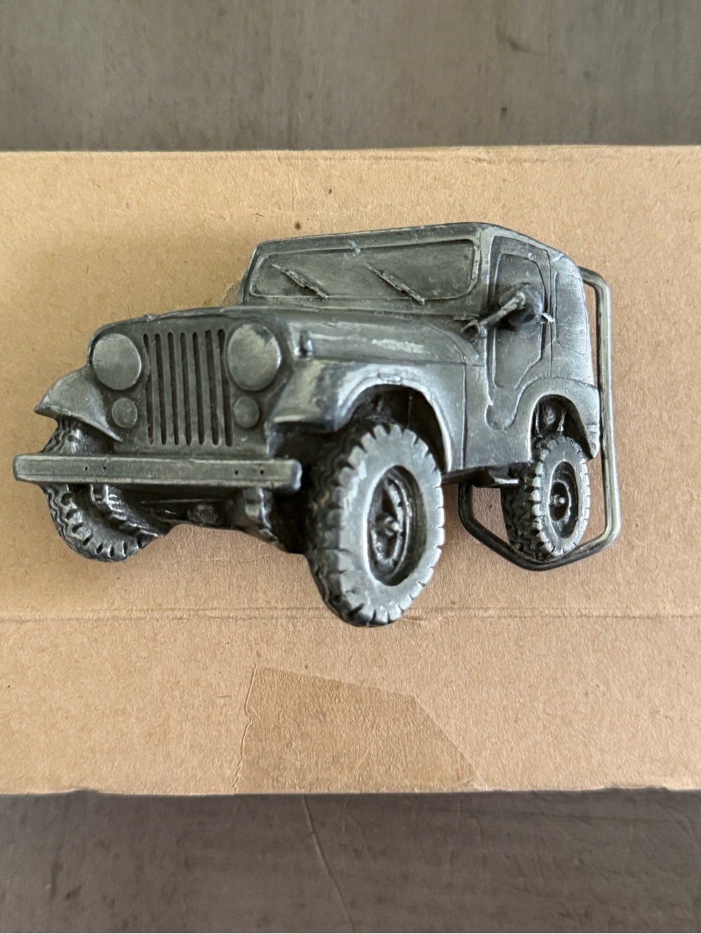 Vintage 1979 Indiana Metal Craft Jeep 4x4 Belt Buckle #193 USA Off Road